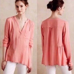 Anthropologie Maeve Laiken long Sleeve Blouse